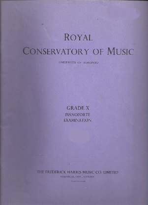 Picture of 1966, Royal Conservatory of Music, Grade, 10 Piano Exam Book, 1966 Edition, University of Toronto, sheet music folio
