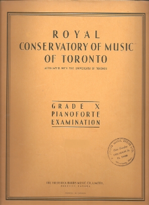 Picture of 1948, Royal Conservatory of Music, Grade 10 Piano Exam Book, 1948 Edition, University of Toronto, sheet music folio