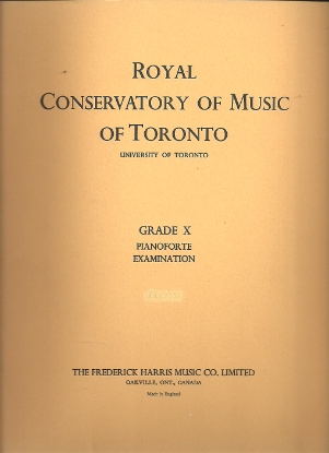 Picture of 1955, Royal Conservatory of Music, Grade, 10 Piano Exam Book, 1955 Edition, University of Toronto, sheet music folio