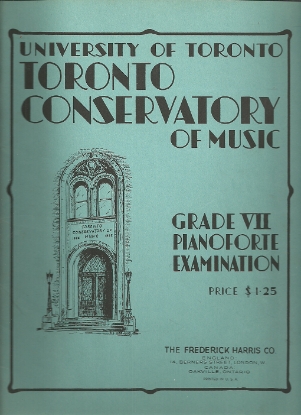 Picture of 1941, Royal Conservatory of Music, Grade  7 Piano Exam Book, 1941 Edition, University of Toronto, sheet music folio