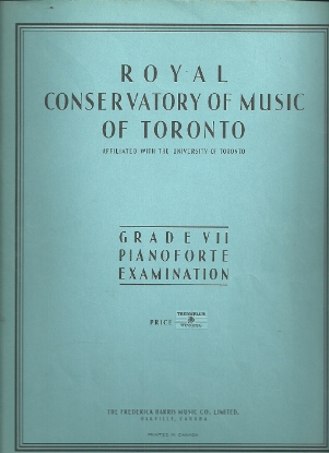 Picture of 1947, Royal Conservatory of Music, Grade  7 Piano Exam Book, 1947 Edition, University of Toronto, sheet music folio