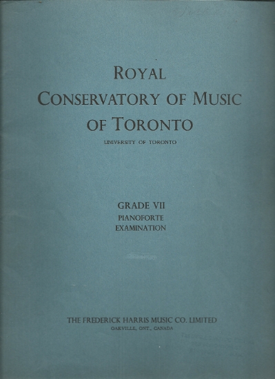 Picture of 1955, Royal Conservatory of Music, Grade  7 Piano Exam Book, 1955 Edition, University of Toronto, sheet music folio