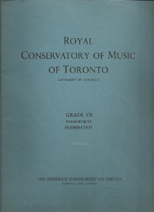 Picture of 1962, Royal Conservatory of Music, Grade 7 Piano Exam Book, 1962 Edition, University of Toronto, sheet music folio
