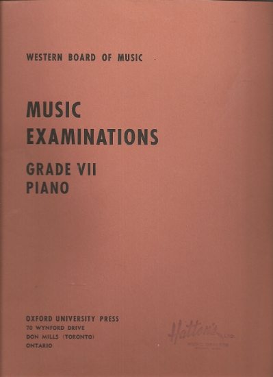 Picture of Western Board of Music, Grade 7 Piano Exam Book, 1952 Edition