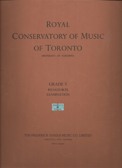 Picture of 1960, Royal Conservatory of Music, Grade 5 Piano Exam Book, 1960 Edition, University of Toronto, sheet music folio