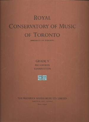 Picture of 1966, Royal Conservatory of Music, Grade 5 Piano Exam Book, 1966 Edition, University of Toronto, sheet music folio