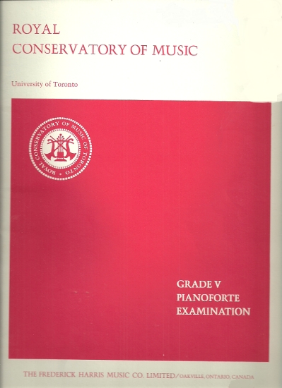 Picture of 1971, Royal Conservatory of Music, Grade 5 Piano Exam Book, 1971 Edition, University of Toronto, sheet music folio