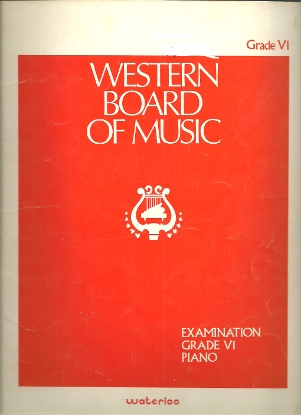 Picture of Western Board of Music, Grade 6 Piano Exam Book, 1976 Edition, piano solo folio