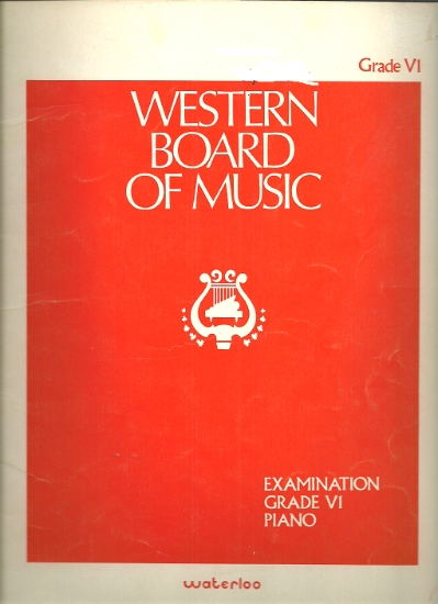 Picture of Western Board of Music, Grade 6 Piano Exam Book, 1976 Edition, piano solo folio