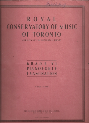 Picture of 1947, Royal Conservatory of Music, Grade  6 Piano Exam Book, 1947 Edition, University of Toronto, sheet music folio