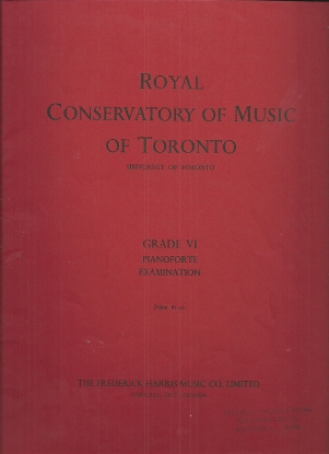 Picture of 1966, Royal Conservatory of Music, Grade 6 Piano Exam Book, 1966 Edition, University of Toronto, sheet music folio