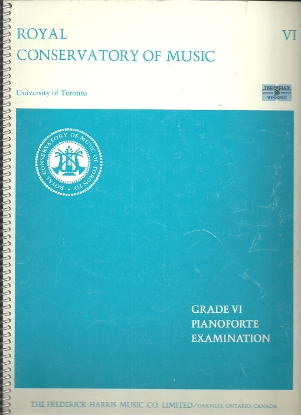 Picture of 1975, Royal Conservatory of Music, Grade  6 Piano Exam Book, 1975 Edition, University of Toronto, sheet music follio