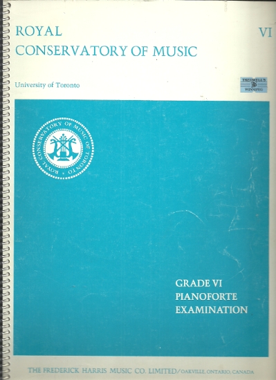 Picture of 1975, Royal Conservatory of Music, Grade  6 Piano Exam Book, 1975 Edition, University of Toronto, sheet music follio