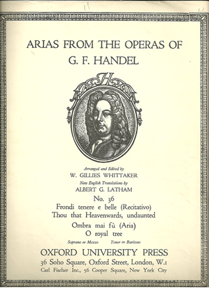 Picture of Ombra mai fu (O Royal Tree), G. F. Handel, arr. W. G. Whittaker, medium high vocal solo
