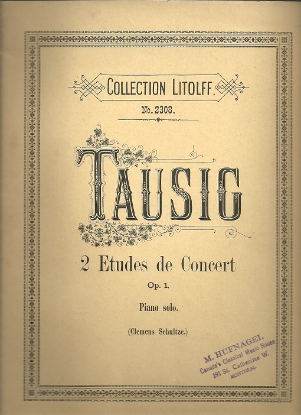 Picture of 2 Etudes de Concert Op. 1, Carl Tausig, piano solo, sheet music folio