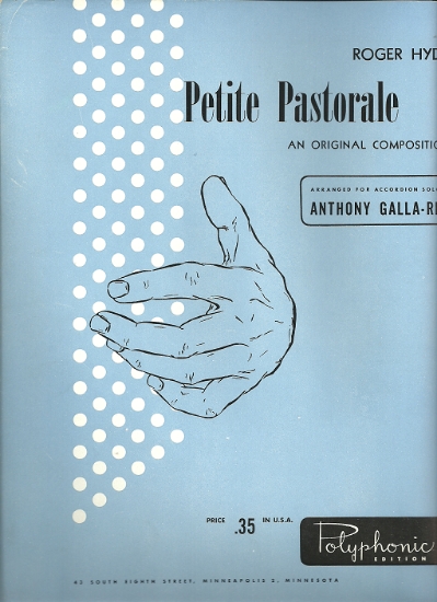 Picture of Petite Pastorale, Robert Hyde, arr. for accordion solo by Galla-Rini, accordion solo sheet music