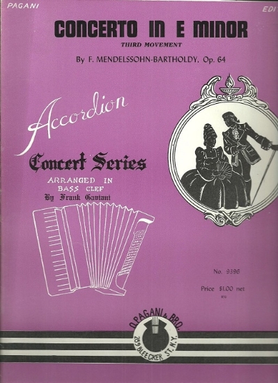 Picture of Concerto in e minor Opus 64, Third Movement, Felix Mendelssohn/Frank Gaviani, accordion solo sheet music