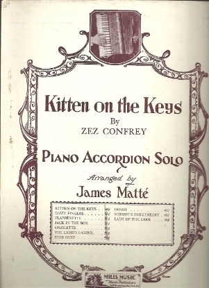 Picture of Kitten on the Keys, Zez Confrey, transcribed by James Matte for accordion solo sheet music