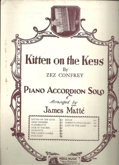 Picture of Kitten on the Keys, Zez Confrey, transcribed by James Matte for accordion solo sheet music
