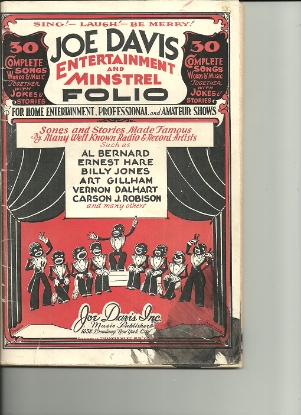 Picture of Joe Davis Entertainment and Minstrel Folio