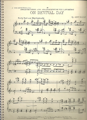 Picture of On Revival Day, Andy Razaf, transc. for piano solo by Vee Lawnhurst, sheet music