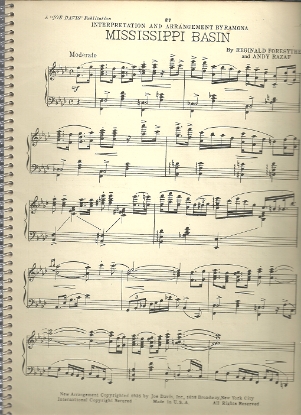 Picture of Mississippi Basin, Reginald Foresythe & Andy Razaf, transc. for piano solo by Ramona, sheet music