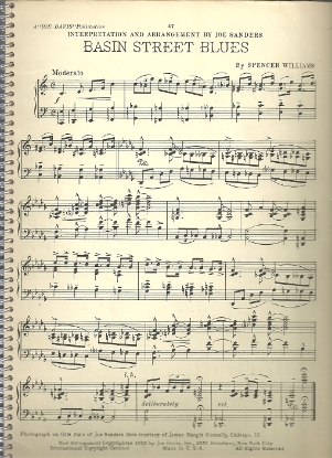 Picture of Basin Street Blues, Spencer Williams, transcribed for piano solo by Joe Sanders, sheet music