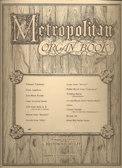 Picture of Metropolitan Organ Book, arr. S. Drummond Wolff, organ sheet music folio