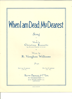 Picture of When I am Dead My Dearest, Christina Rossetti & R. Vaughan Williams, low voice