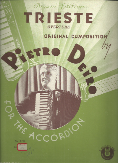Picture of Trieste Overture, Pietro Deiro, abridged 6 page version, accordion solo sheet music