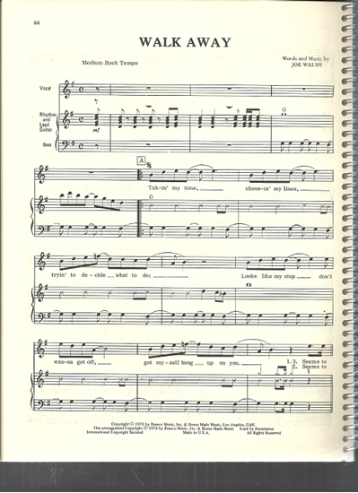 Picture of Walk Away, Joe Walsh, recorded by James Gang