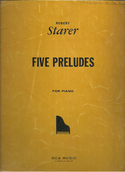 Picture of Five Preludes, Robert Starer, piano solo