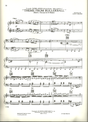 Picture of Theme from Rollerball, J. S. Bach/ Leroy Holmes, sheet music