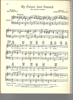 Picture of My Future Just Passed, George Marion Jr. & Richard A. Whiting, vocal duet, sheet music