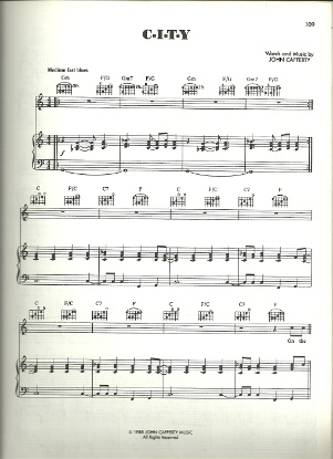 Picture of C-I-T-Y, City, John Cafferty and the Beaver Brown Band, sheet music