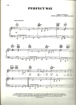 Picture of Perfect Way, Green Gartside & David Gamson, recorded by Scritti Politti, sheet music