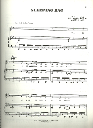 Picture of Sleeping Bag, Billy Gibbons, Dusty Hill & Frank Beard, recorded by ZZ Top, sheet music