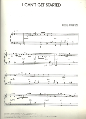 Picture of I Can't Get Started, Ira Gershwin & Vernon Duke, Teddy Wilson/ Brian Priestly transcription, piano solo, sheet music