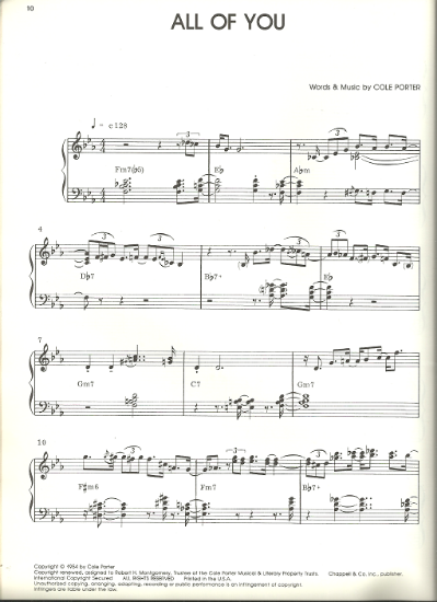 Picture of All of You, Cole Porter, Herbie Hancock, Brian Priestly transcription, piano solo sheet music