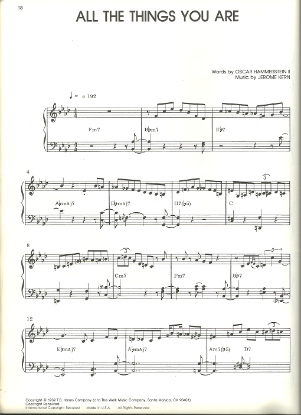 Picture of All the Things You Are, Jerome Kern, Bud Powell/ Brian Priestly transcription, piano solo, sheet music
