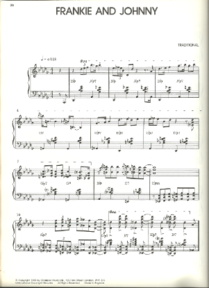 Picture of Frankie and Johnny, folksong, Erroll Garner/ Brian Priestly transcription, piano solo, sheet music