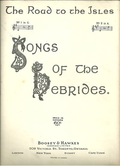 Picture of The Road to the Isles, from "Songs of the Hebrides", high voice solo