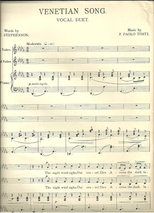 Picture of Venetian Song, F. Paolo Tosti, vocal duet 