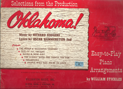 Picture of Oklahoma, Rodgers & Hammerstein, arr. easy piano William Stickles, sheet music songbook