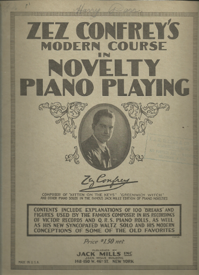 Picture of Zez Confrey's Modern Course in Novelty Piano Playing, sheet music folio