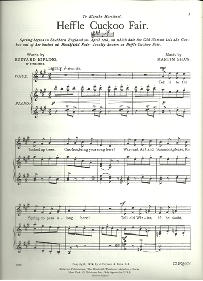 Picture of Heffle Cuckoo Fair, Martin Shaw, medium voice solo