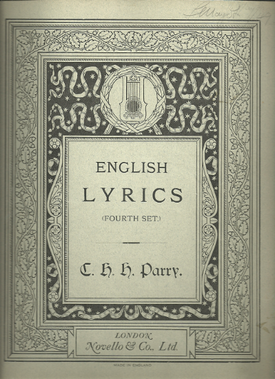 Picture of English Lyrics Fourth Set, C. H. H. Parry, sheet music songbook