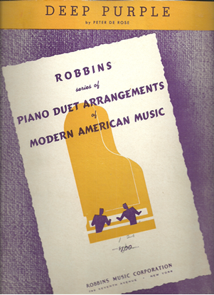 Picture of Deep Purple, Peter De Rose, arr. for piano duet by J. Louis Merkur