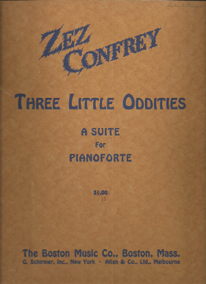 Picture of Three Little Oddities, Zez Confrey, piano solo sheet music