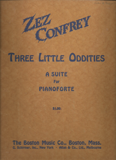 Picture of Three Little Oddities, Zez Confrey, piano solo sheet music